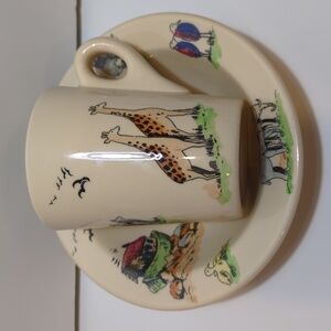 Adobe Ware Cup Mug Bowl Kids Set Noah’s Ark Theme
